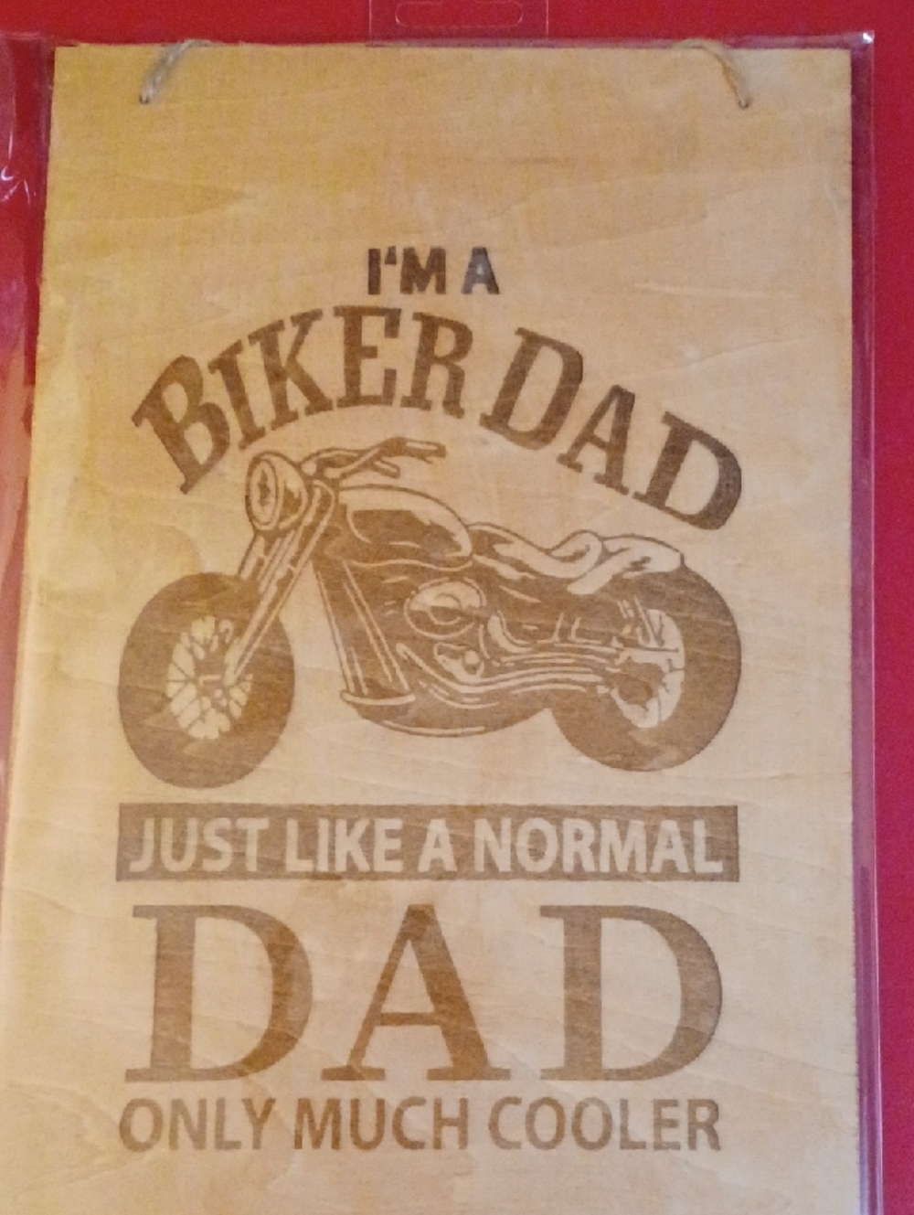 8x10 I'M A Biker Dad Wood Sign - Motorcycle Dad Wall Decor